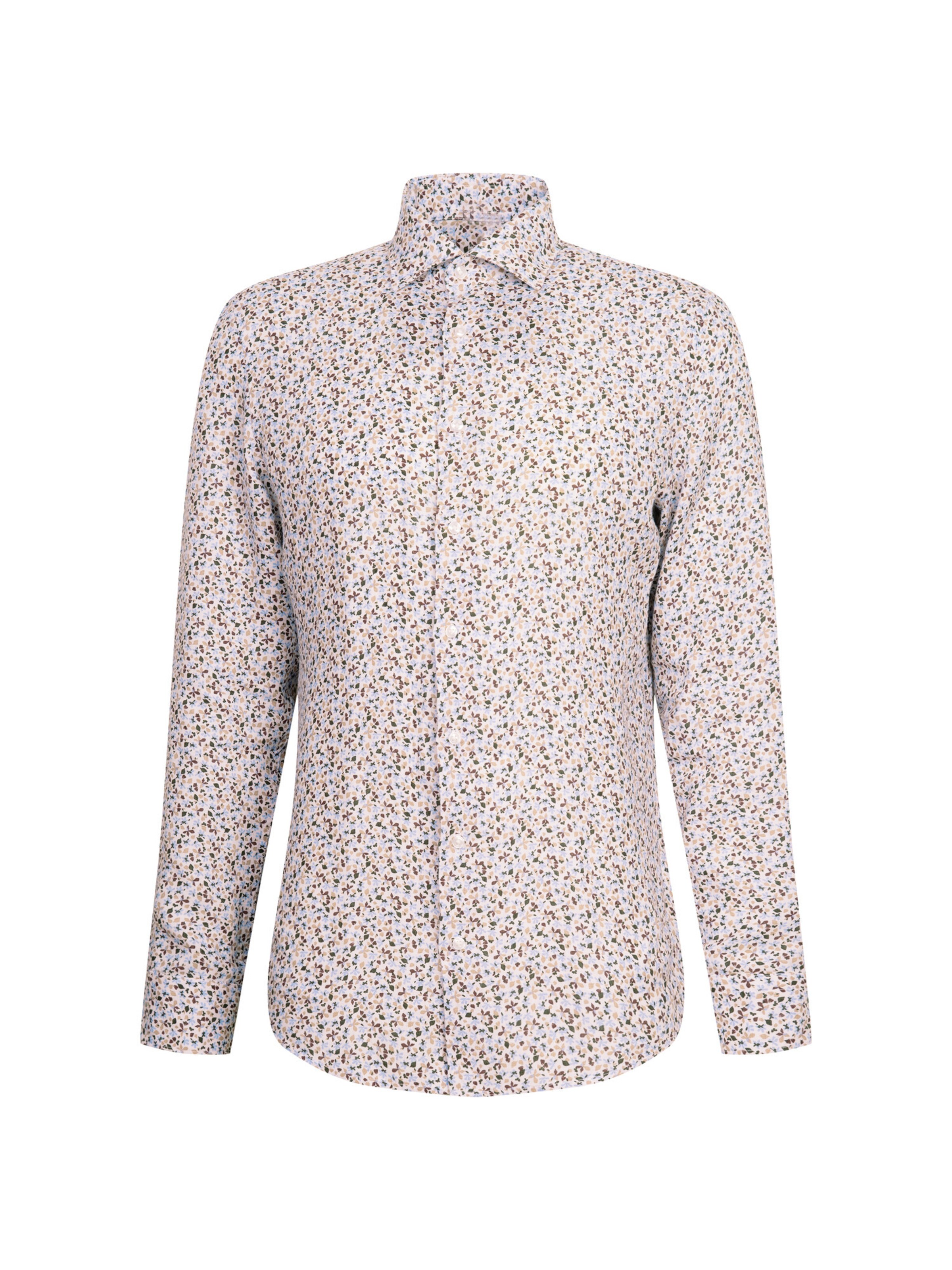 SEIDENSTICKER Slim fit Zakelijk overhemd in Beige: voorkant