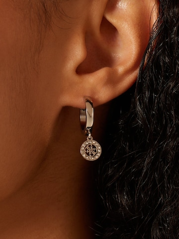 Guess silver earrings sale