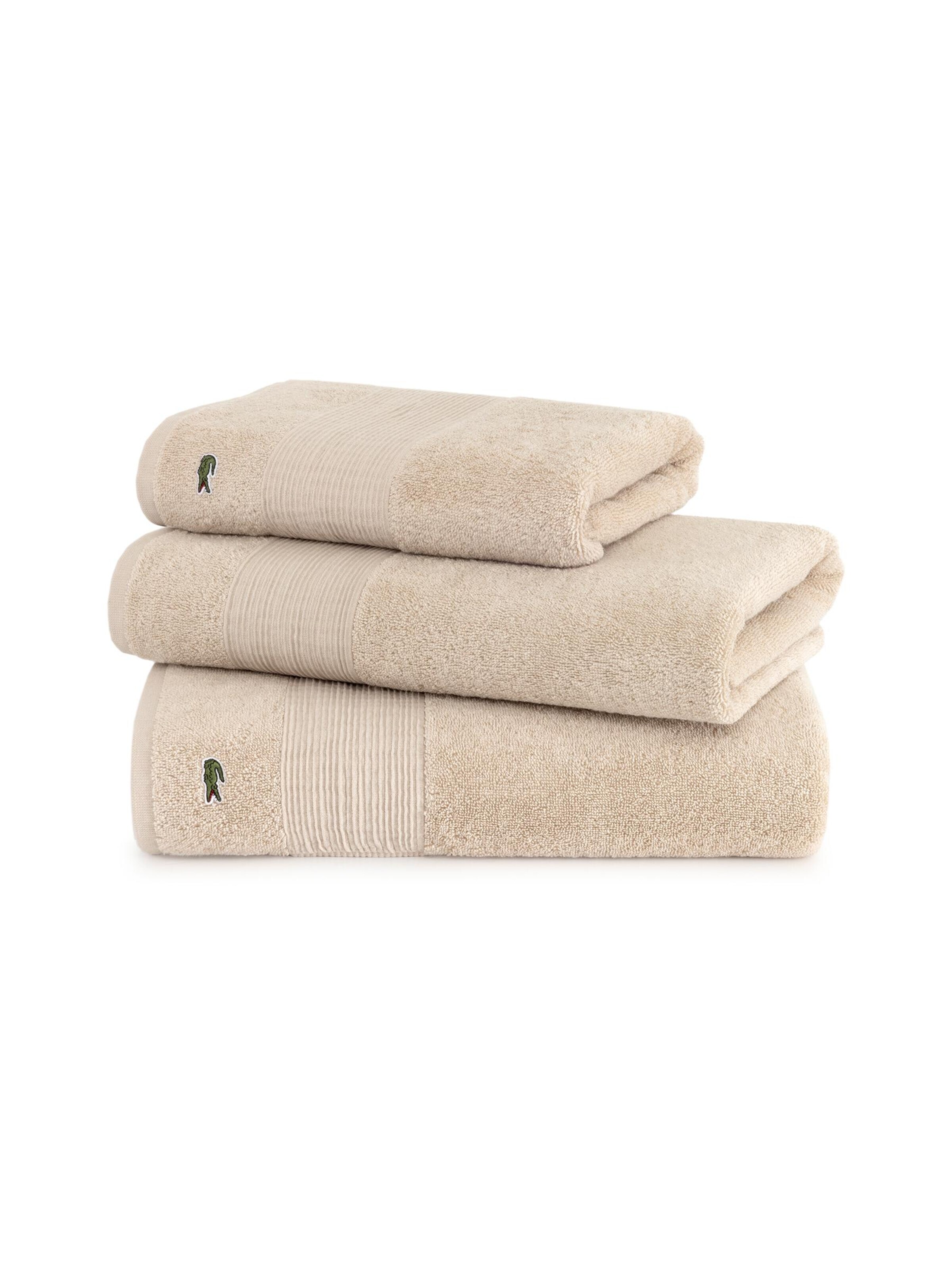 LACOSTE Handtuch 'LLECROCO'‌ in Braun: Vorderseite