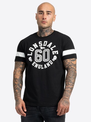 Maglietta di LONSDALE in nero: frontale