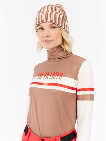 PROTEST Sportsweatshirt 'PRTCreate' in Braun: Vorderseite