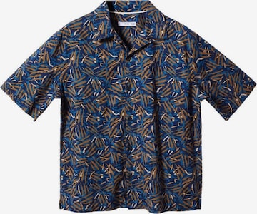 MANGO MAN Comfort fit Button Up Shirt 'Lanka' in Blue: front