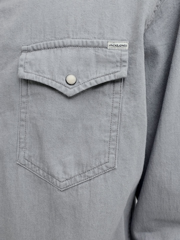 Jacks & Jones Regular Fit Hemd 'Herren Langarm Hemd'‌ in Grau