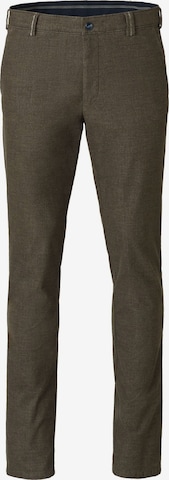 MEYER Chino Pants in Brown: front