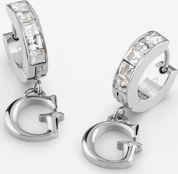 GUESS Earrings 'Huggie me' in Silver: front