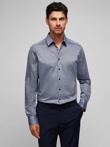 HECHTER PARIS Slim fit Business shirt 'H-Xtension' in Blue: front