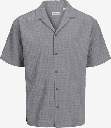JACK & JONES Comfort fit Button Up Shirt in Grey: front