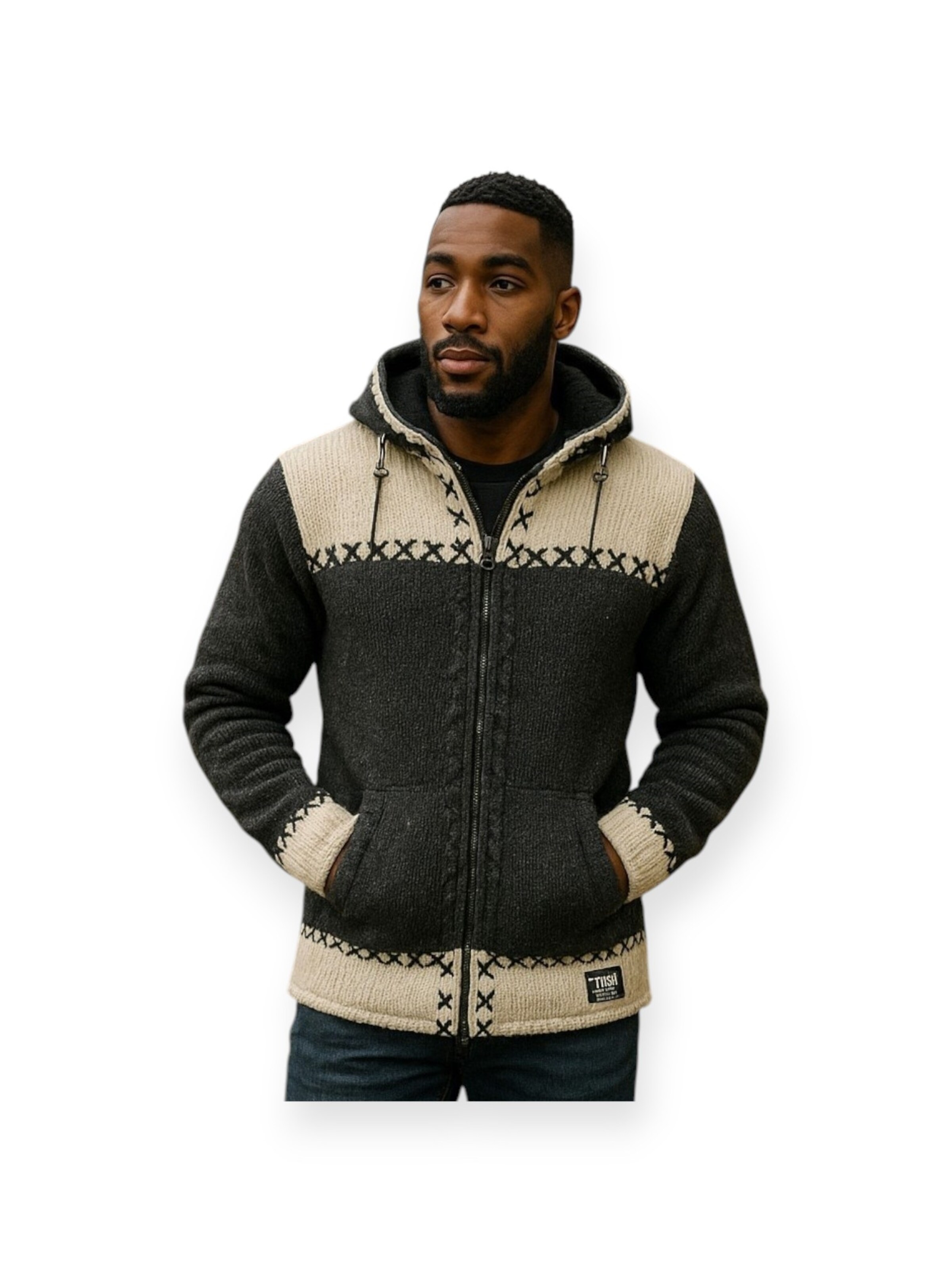 THC Natural Line Strickjacke 'THC 511'‌ in Grau