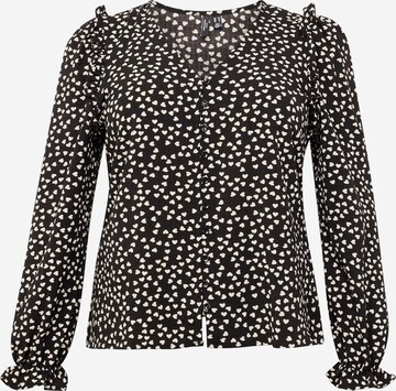 Camicia da donna 'VERA' di Vero Moda Curve in nero: frontale