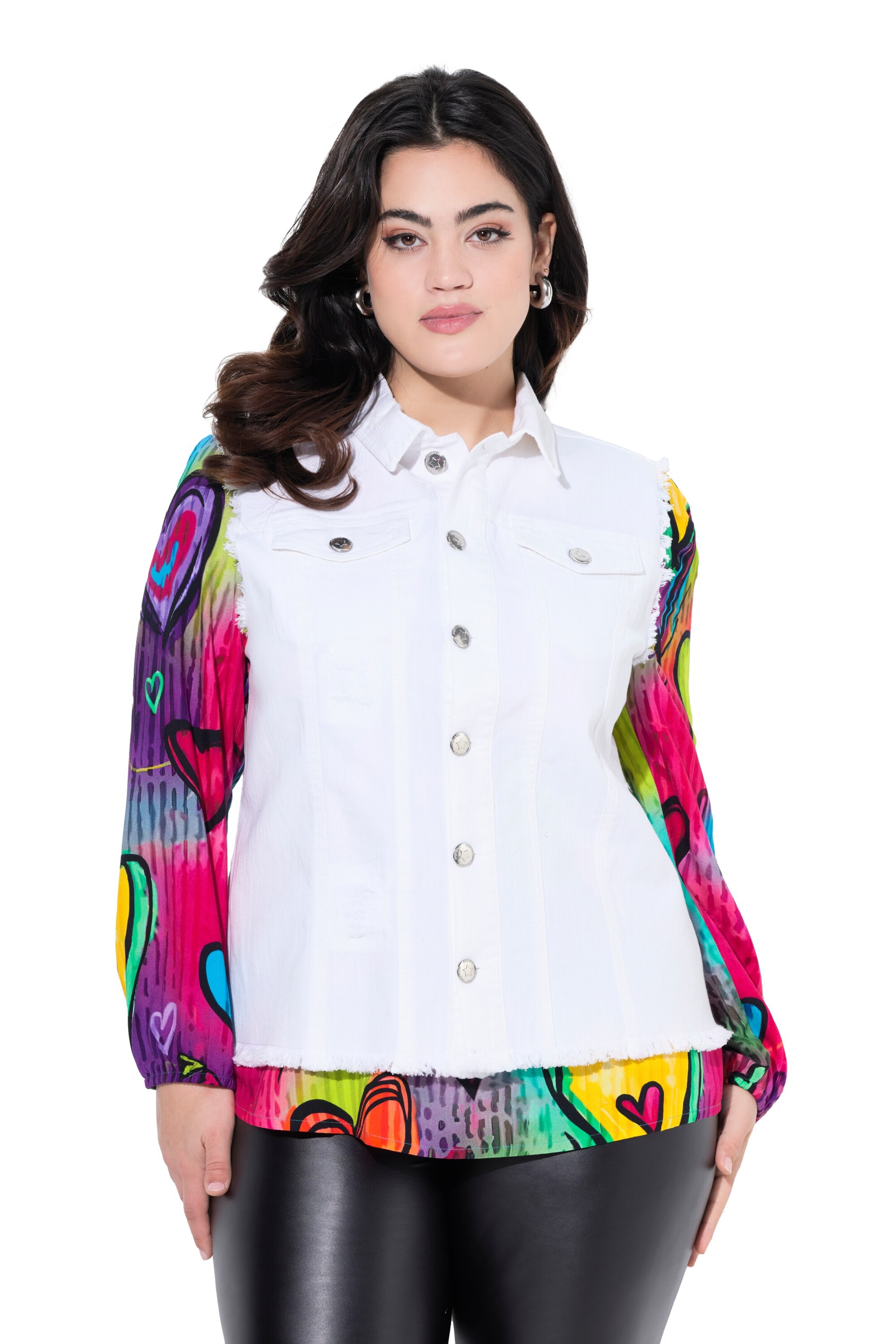 Angel of Style Bodywarmer in Wit: voorkant