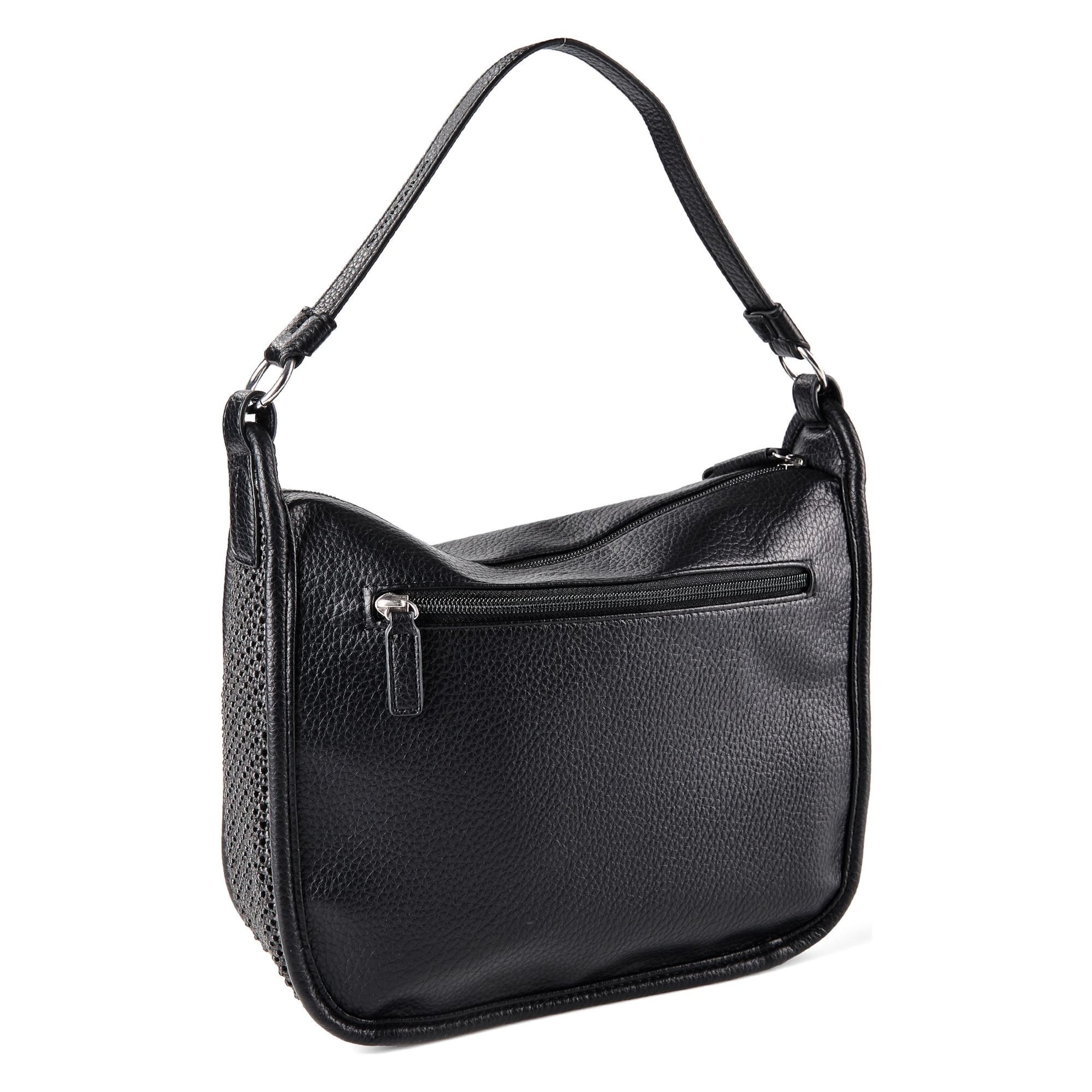 TOM TAILOR Shoulder Bag 'Evann' in Black