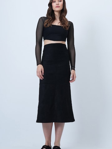 Trend Alaçatı Stili Skirt in Black: front