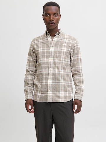 Coupe regular Chemise 'JPRBLUBROOK' JACK & JONES en gris : devant