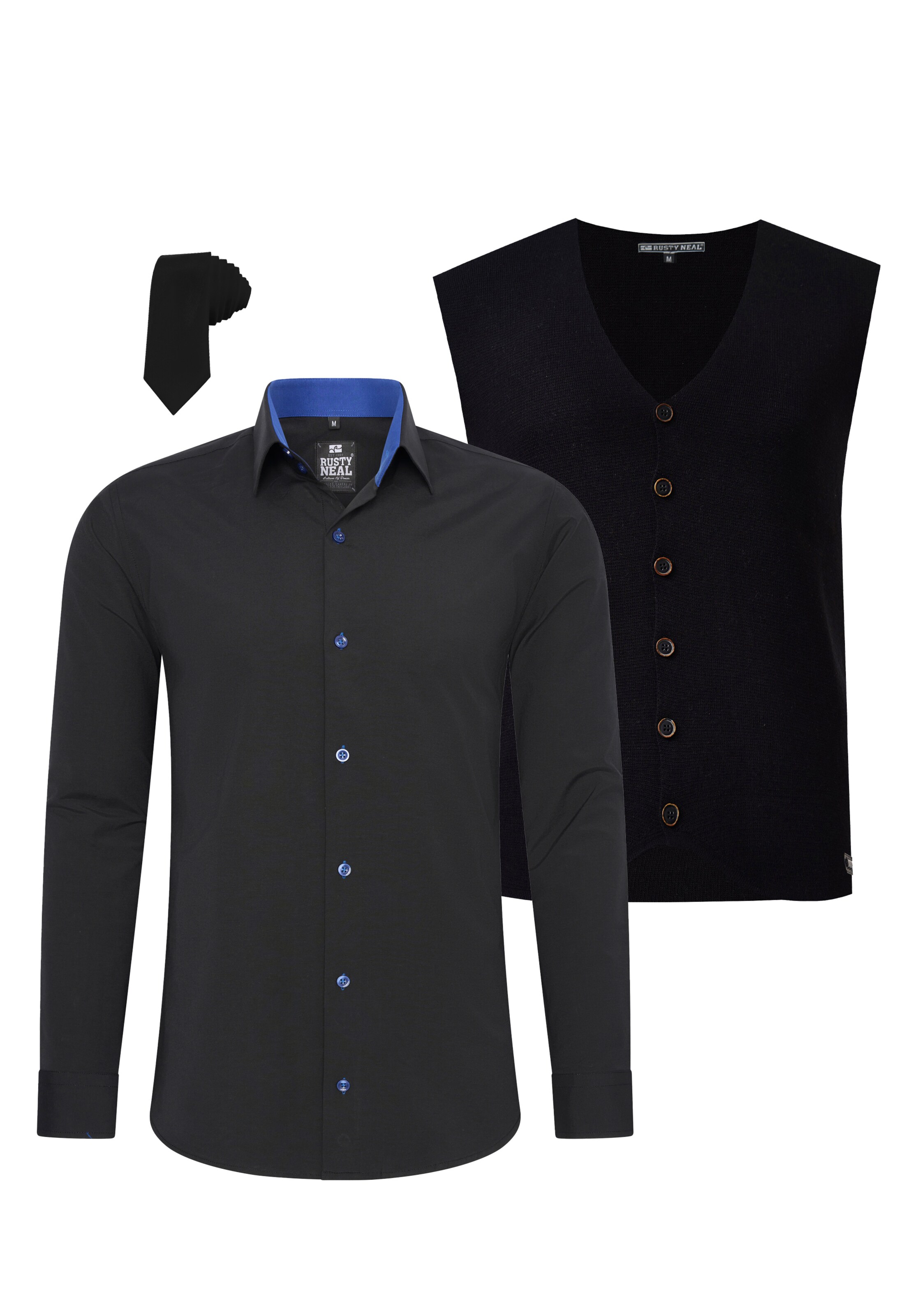 Rusty Neal Slim fit Button Up Shirt in Grey: front