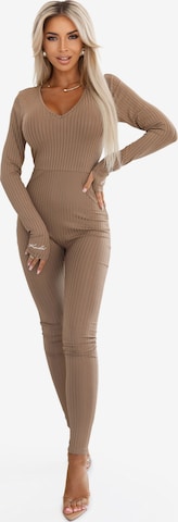 Numoco Jumpsuit 'Kelly' in Beige: front