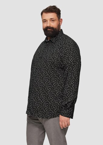 s.Oliver Slim fit Overhemd in Zwart: voorkant