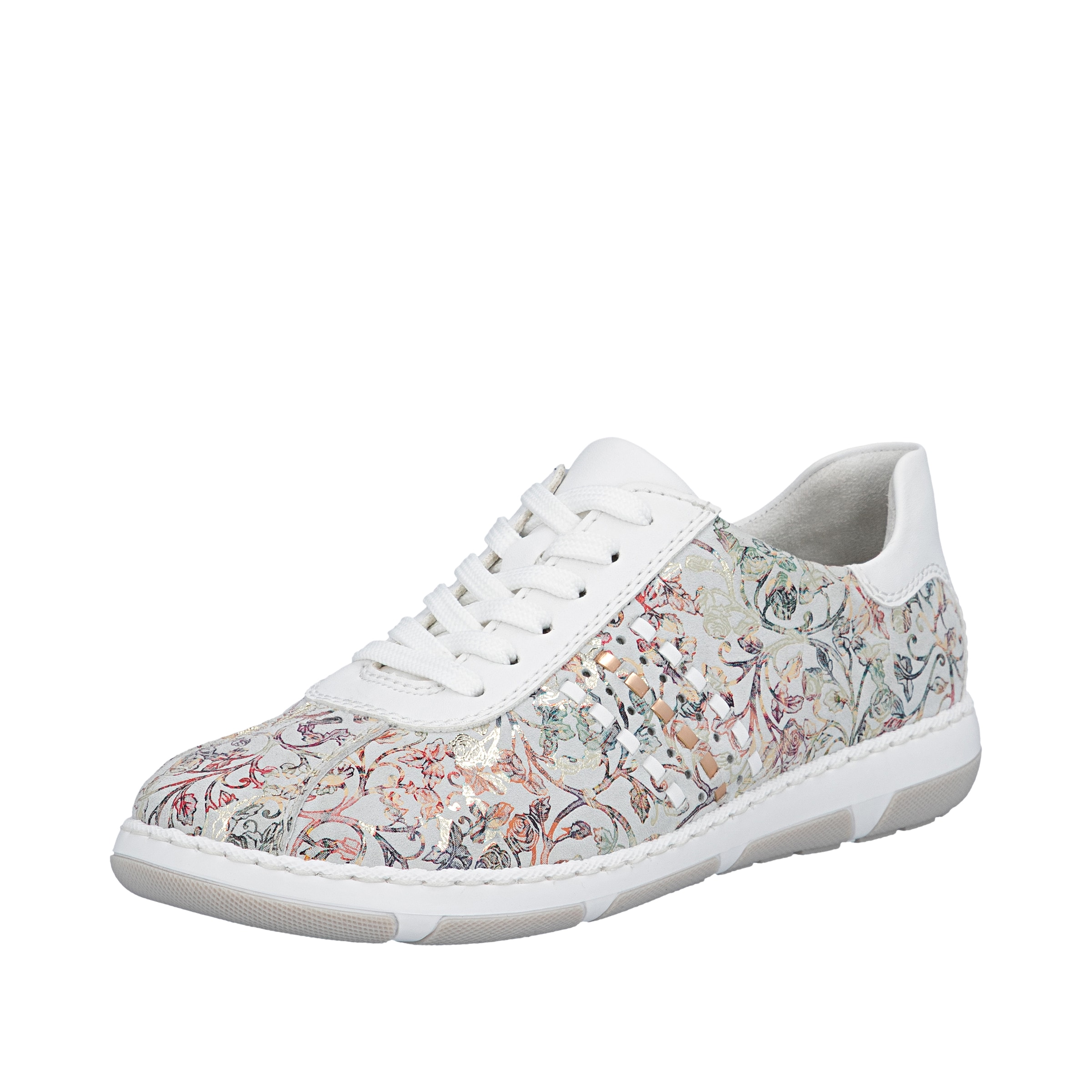 Baskets basses Rieker en blanc : devant