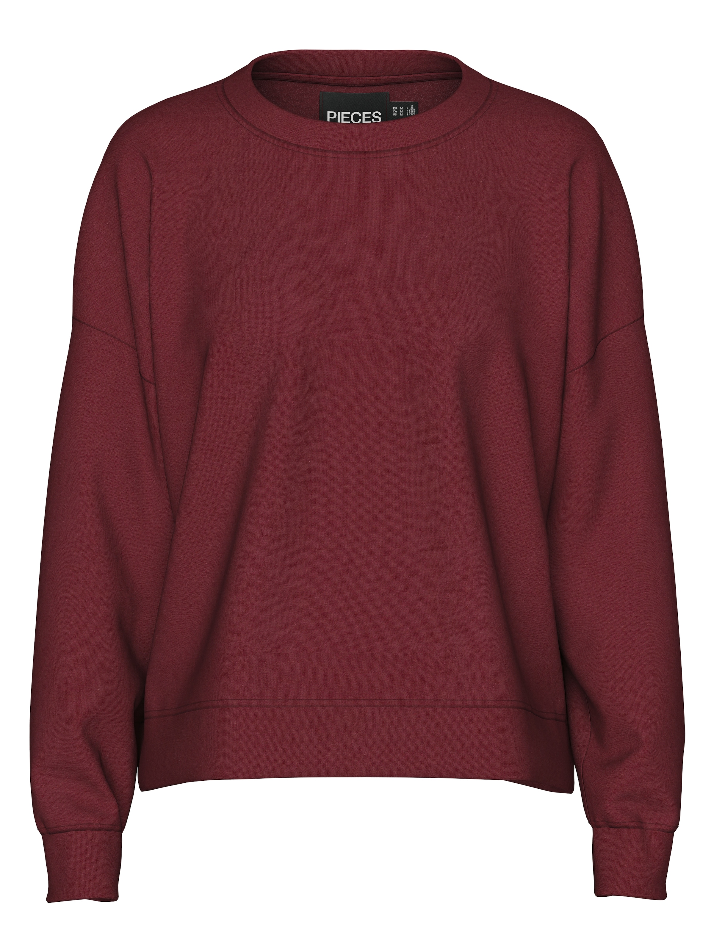 PIECES Sweatshirt 'PCChilli' i rød: forside