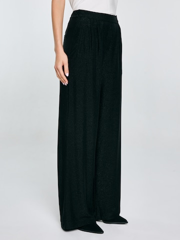 BIG STAR Wide leg Trousers 'Cora' in Black