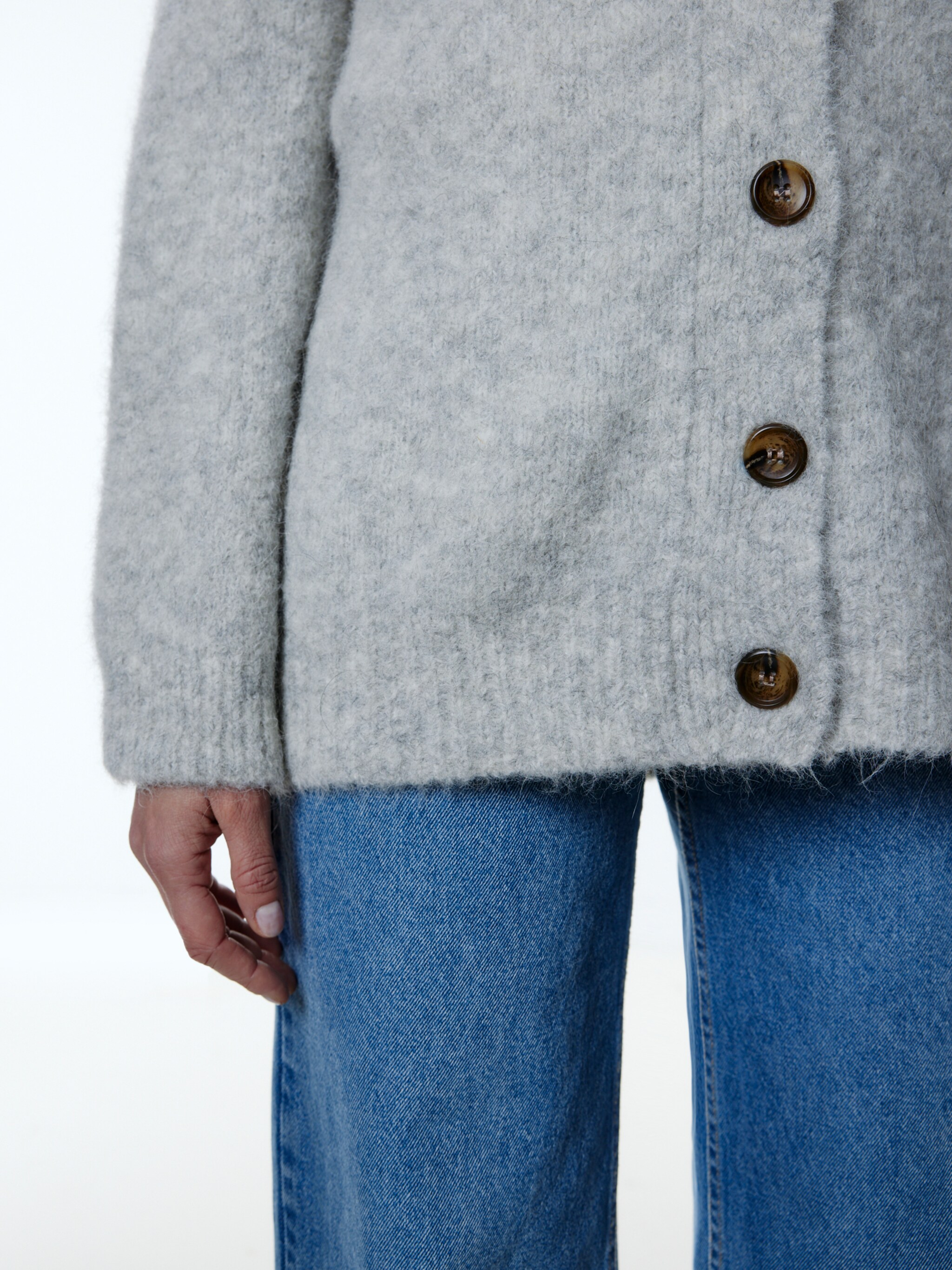 EDITED Produkte Strickjacke 'Peyton' grau