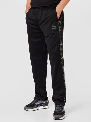 PUMA - regular Pantalón deportivo 'Psychedelic' en negro: frente