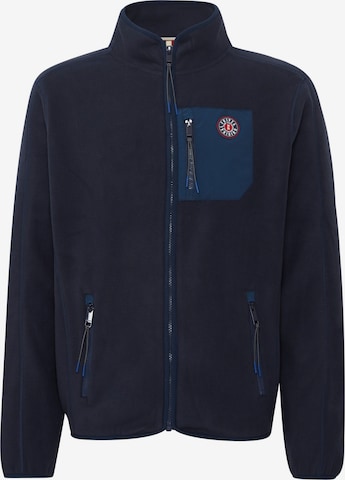 FQ1924 Fleece jas 'Luis' in Blauw: voorkant