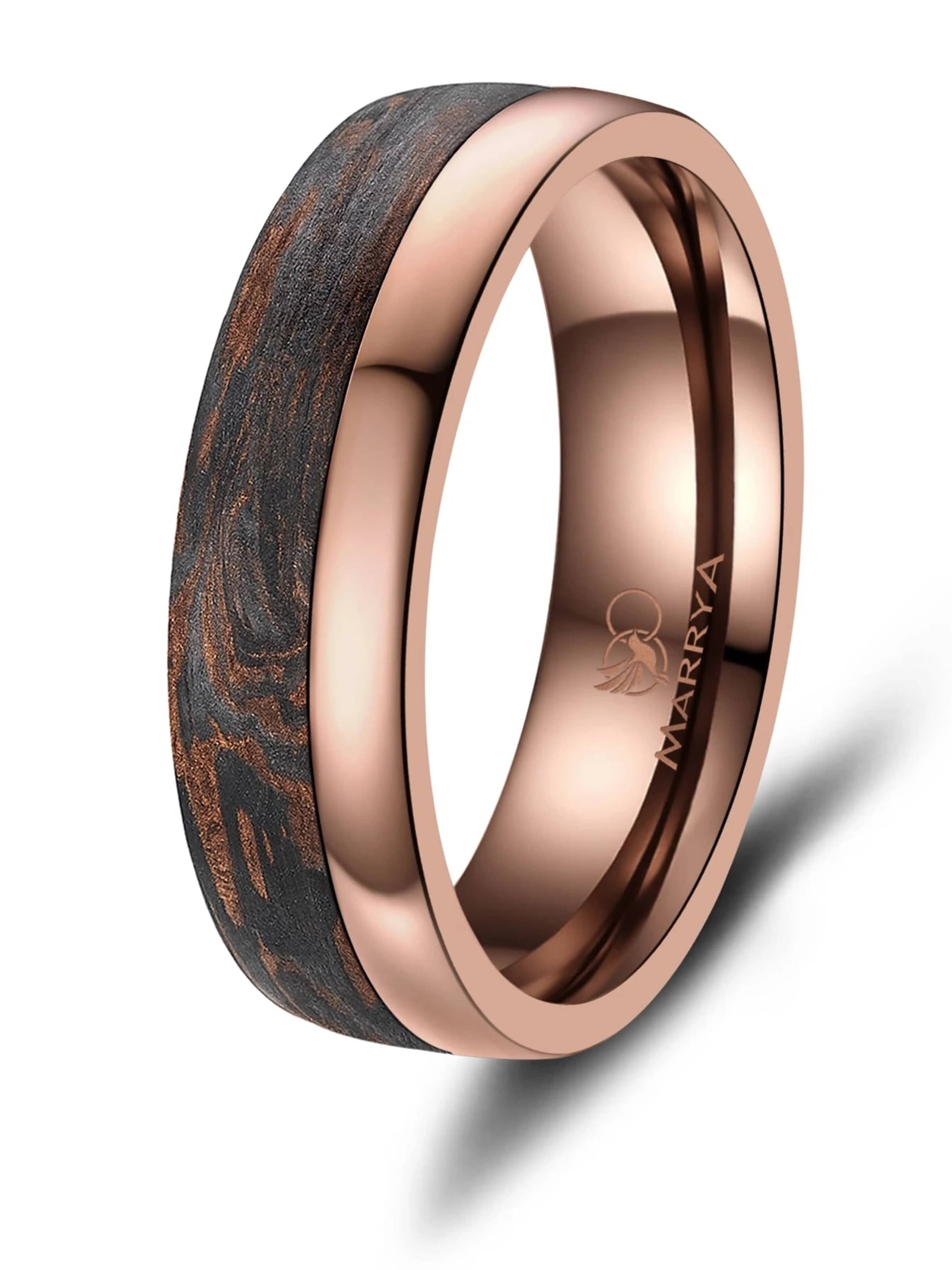 Anello 'MARRYA CB-04 Carbon-Bronze' di MARRYA in marrone: frontale