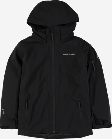 PEAK PERFORMANCE Outdoorová bunda – černá: přední strana