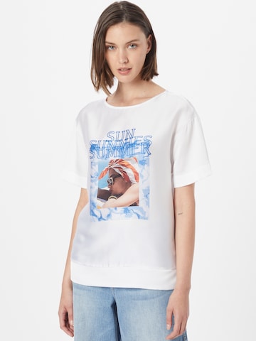 T-shirt Rich & Royal en blanc : devant