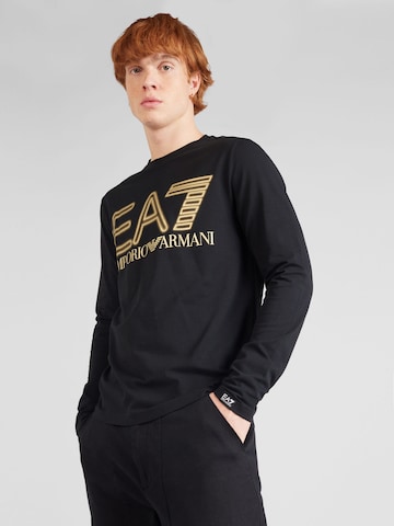 Maglietta di EA7 Emporio Armani in nero: frontale