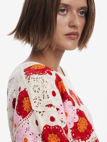 Desigual Sweter w kolorze biały