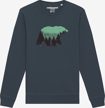 Sweat-shirt ' Waldbär ' Watapparel en gris : devant