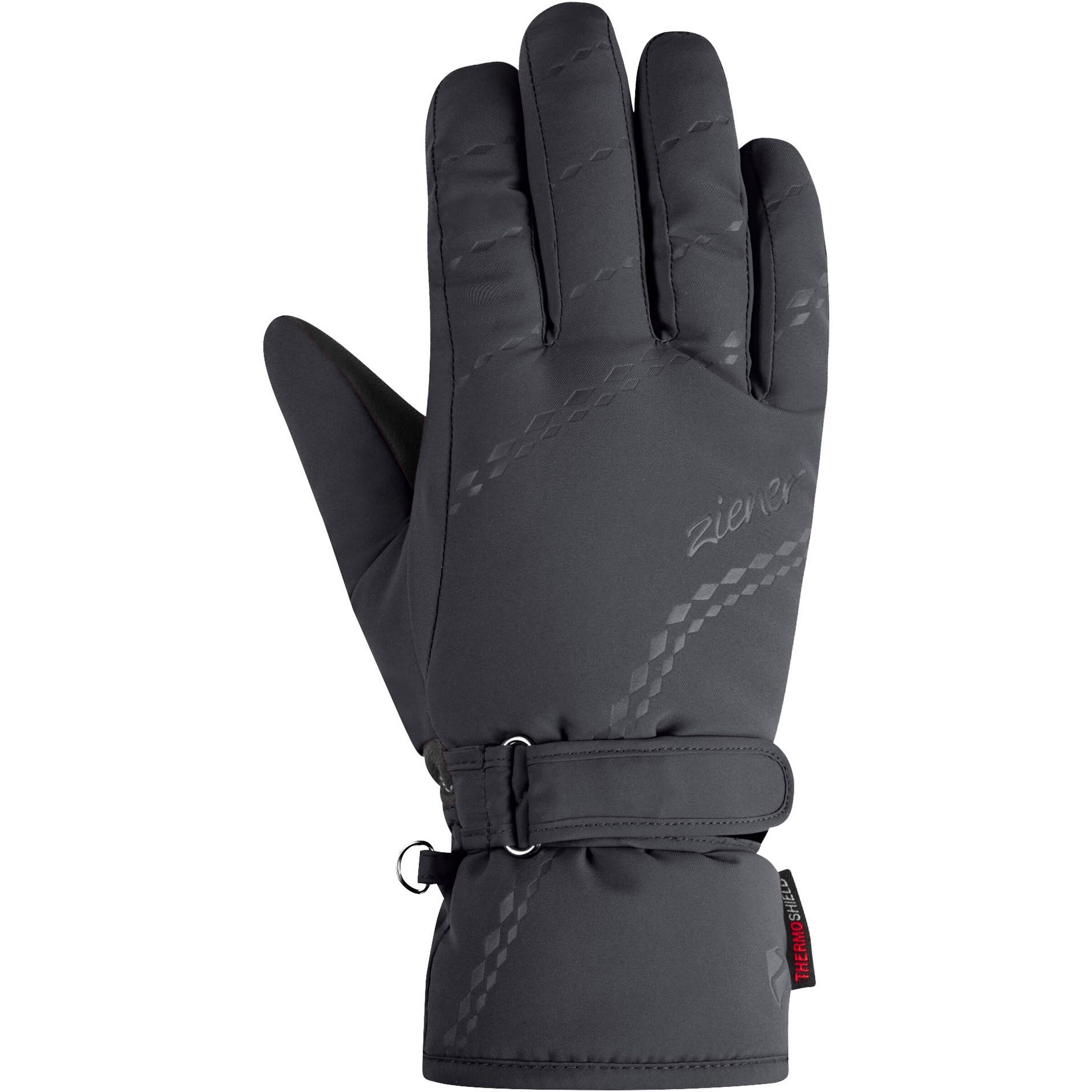 ZIENER Athletic Gloves 'KEVA' in Black