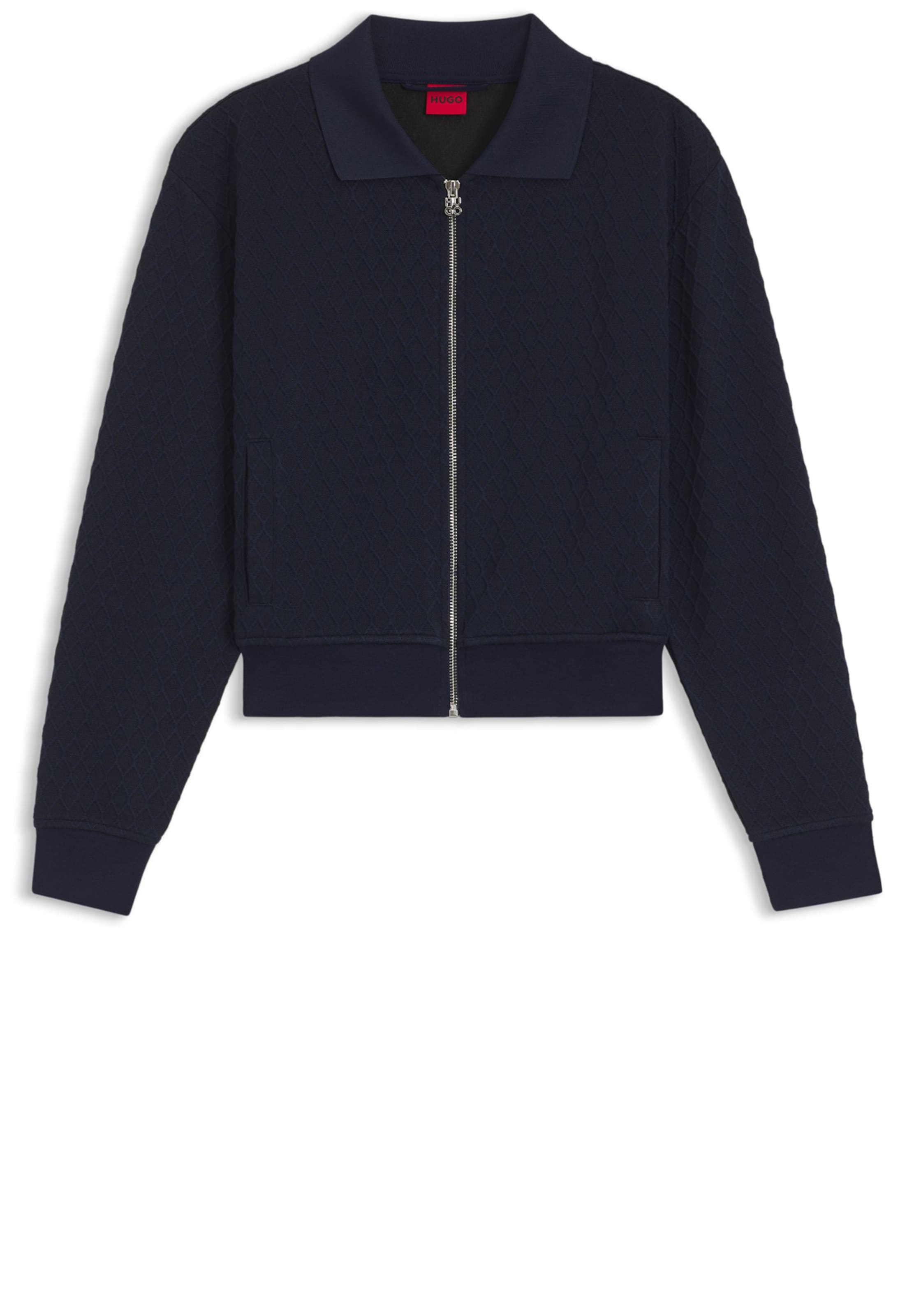 HUGO Sweatjacke ' Dadrid ' in Blau: Vorderseite