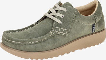 ECCO Schnürschuh 'Ecco Joke Schuhe grün olive Mokassin 320003' in Grün: Vorderseite