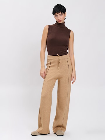 Influencer Wide Leg Hose in Beige