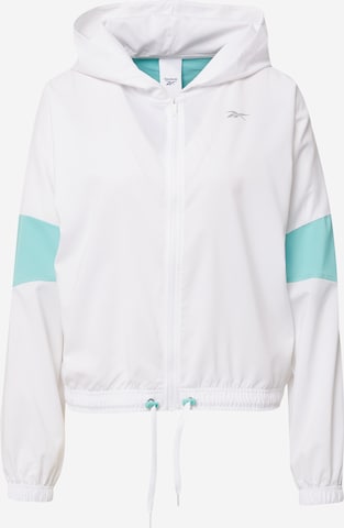 Reebok SportSportska jakna - bijela boja: prednji dio