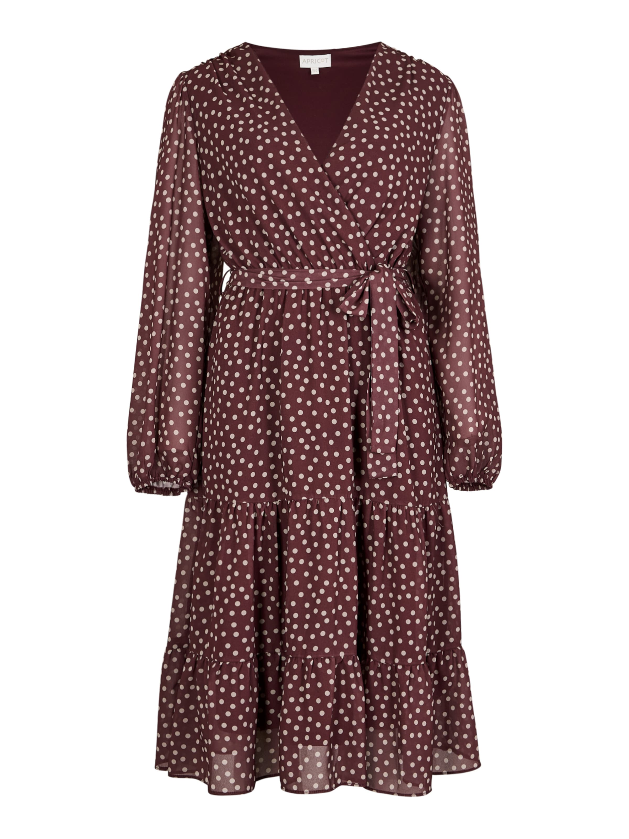 Apricot Kleid in Rot: Vorderseite