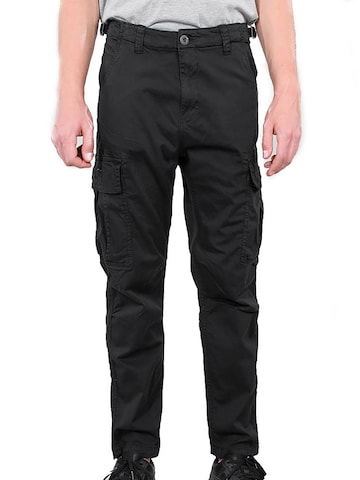 ALPHA INDUSTRIES Regular Cargo Pants 'Squad' in Black: front
