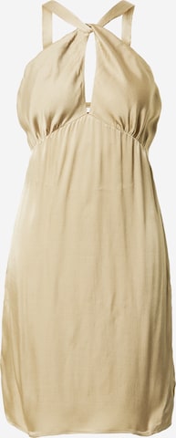 Rochie de cocktail de la Samsøe Samsøe pe maro: față