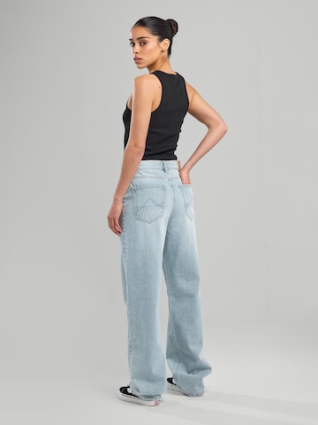 America Today Baggy Jeans in Blauw: voorkant