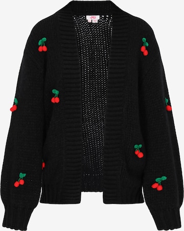 MYMO Oversize kardigán - Čierna: predná strana