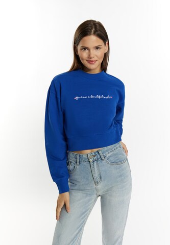 MYMO Sweatshirt 'Keepsudry' in Blue: front