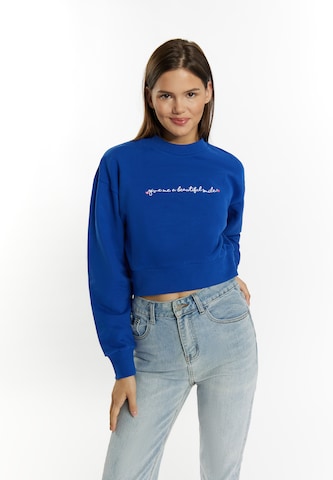 MYMO Sweatshirt 'Keepsudry' in Blauw: voorkant