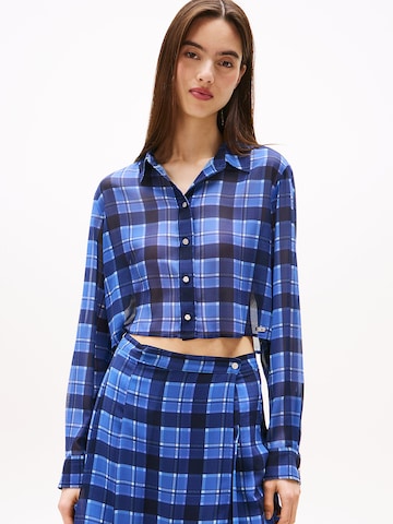 Tommy Jeans Bluse in Blau: Vorderseite