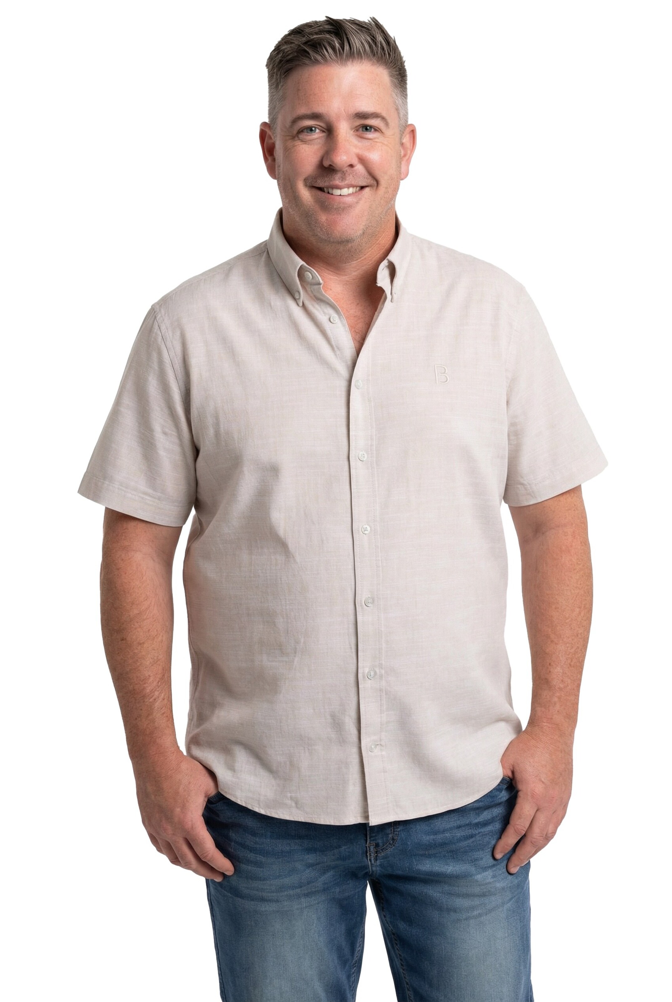 Boston Park Comfort Fit Hemd in Beige