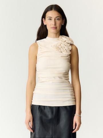 YAS Top 'DONA' in Beige: Vorderseite
