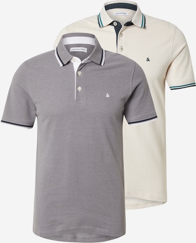 JACK & JONES Majica 'JJEPAULOS' u tamno plava / siva / žad / prljavo bijela, Pregled proizvoda