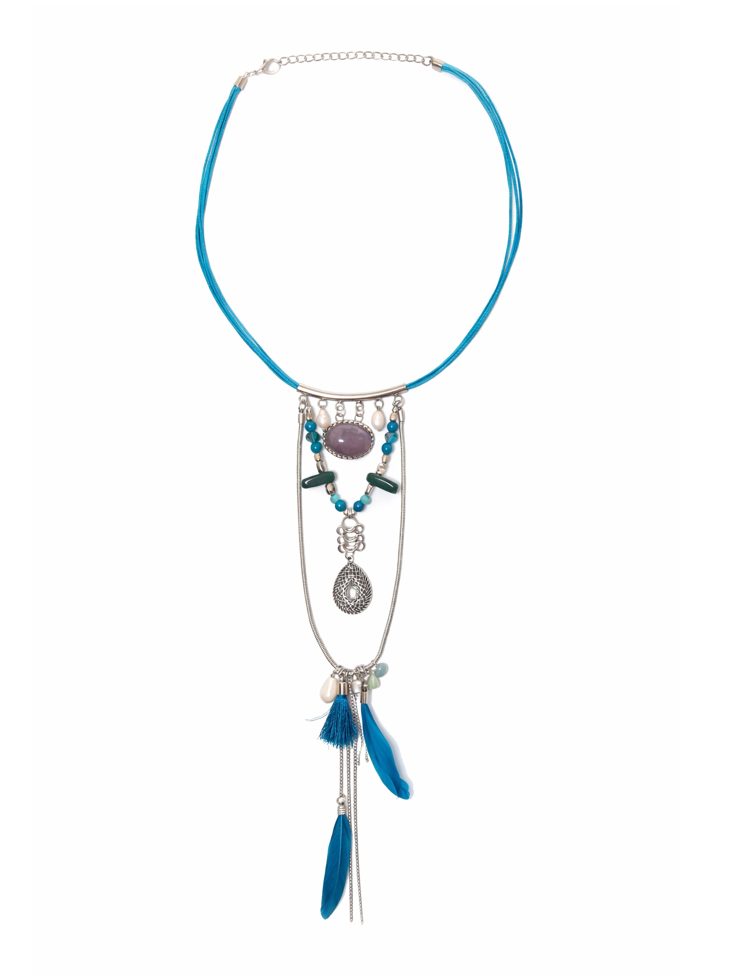 COLLEZIONE ALESSANDRO Kette 'Ida'‌‌‌‌‌‌‌‌‌ in Blau: Vorderseite