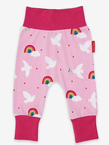 Toby Tiger Regular Hose 'Bio-Baumwoll Baby Pumphose mit Tauben-Druck'‌‌‌‌‌‌‌‌‌‌ in Pink: Vorderseite
